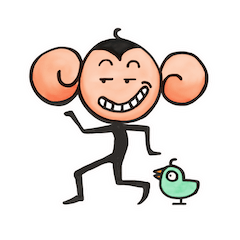 Monkeys love bananas