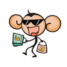 Monkeys love bananas sticker #10831265
