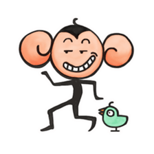 Monkeys love bananas sticker #10831270