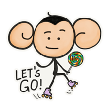Monkeys love bananas sticker #10831295