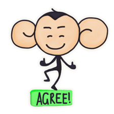 Monkeys love bananas sticker #10831302