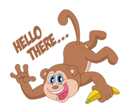 Monkey in April fool sticker #10831506