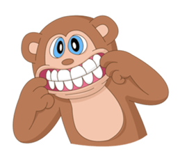 Monkey in April fool sticker #10831507