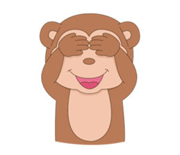 Monkey in April fool sticker #10831508