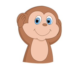 Monkey in April fool sticker #10831509