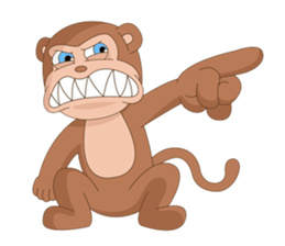 Monkey in April fool sticker #10831513