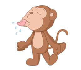Monkey in April fool sticker #10831514