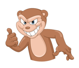 Monkey in April fool sticker #10831515