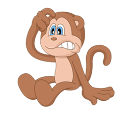 Monkey in April fool sticker #10831524