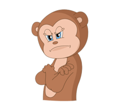 Monkey in April fool sticker #10831525