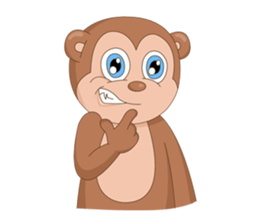Monkey in April fool sticker #10831529
