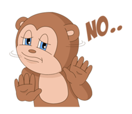 Monkey in April fool sticker #10831535