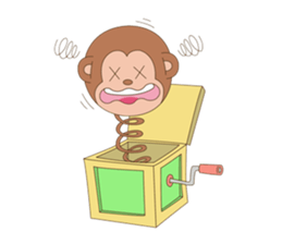 Monkey in April fool sticker #10831537