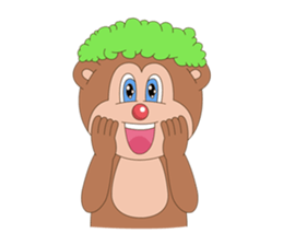 Monkey in April fool sticker #10831538