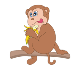 Monkey in April fool sticker #10831541
