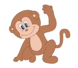 Monkey in April fool sticker #10831542