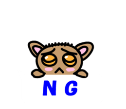 Yurukawa balloon tarsier sticker #10831666