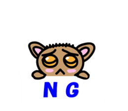 Yurukawa balloon tarsier sticker #10831666