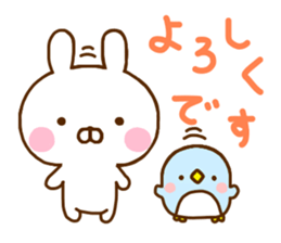 Rabbit Usahina & Penguin Yurukeigo sticker #10831747