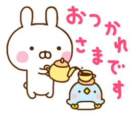 Rabbit Usahina & Penguin Yurukeigo sticker #10831749
