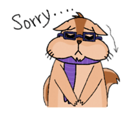 Nerdy squirrel daily life sticker #10832354