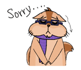 Nerdy squirrel daily life sticker #10832354