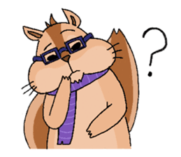 Nerdy squirrel daily life sticker #10832357