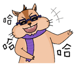 Nerdy squirrel daily life sticker #10832363
