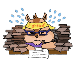Nerdy squirrel daily life sticker #10832367
