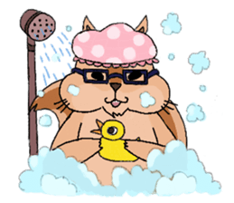 Nerdy squirrel daily life sticker #10832380