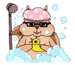 Nerdy squirrel daily life sticker #10832380