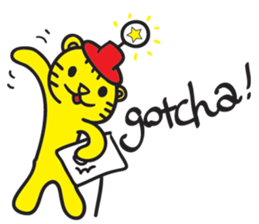 Cute Bilingual Tiger Paperan sticker #10833566