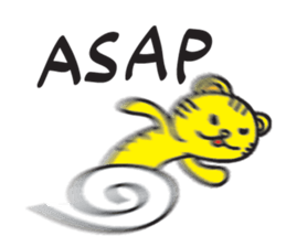 Cute Bilingual Tiger Paperan sticker #10833573