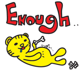 Cute Bilingual Tiger Paperan sticker #10833574