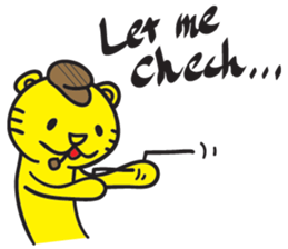 Cute Bilingual Tiger Paperan sticker #10833580