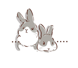 Adorable bunny's 2 sticker #10833647