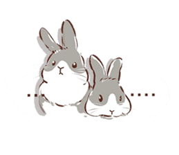 Adorable bunny's 2 sticker #10833647