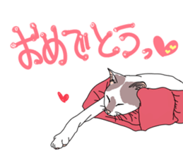 center pattern cat sticker #10834317