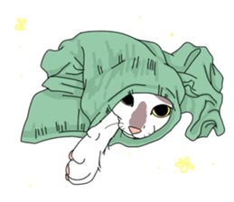 center pattern cat sticker #10834337