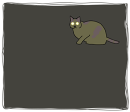 center pattern cat sticker #10834341