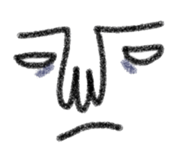 Not cute face sticker #10834593