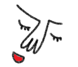 Not cute face sticker #10834617