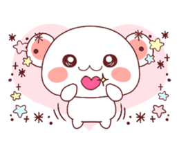Fluffy Bear Shout the love! pinky! sticker #10834705
