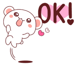 Fluffy Bear Shout the love! pinky! sticker #10834707