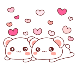 Fluffy Bear Shout the love! pinky! sticker #10834712