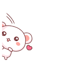 Fluffy Bear Shout the love! pinky! sticker #10834716