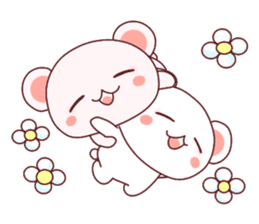 Fluffy Bear Shout the love! pinky! sticker #10834717