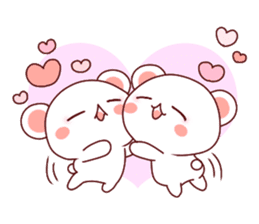 Fluffy Bear Shout the love! pinky! sticker #10834718