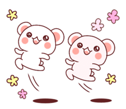 Fluffy Bear Shout the love! pinky! sticker #10834721