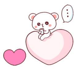 Fluffy Bear Shout the love! pinky! sticker #10834723